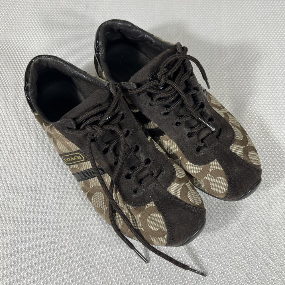 COACH KATHLEEN Brown Classic Women’s Sneakers Size‎ 6.5M